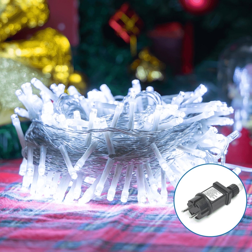 Aigostar - LED-Weihnachtslichterkette für den Außenbereich 200xLED/8 Funktionen 23m IP44 kaltweiß
