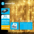 Aigostar - LED-Weihnachtslichterkette für den Außenbereich 200xLED/8 Funktionen 5x2m IP44 warmweiβ