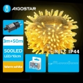 Aigostar - LED-Weihnachtslichterkette für den Außenbereich 500xLED/8 Funktionen 53m IP44 warmweiβ
