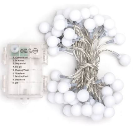 Aigostar - LED Weihnachtslichterkette für den Außenbereich 50xLED/3xAA/8 Funktionen 5,3 m IP44 mehrfarbig