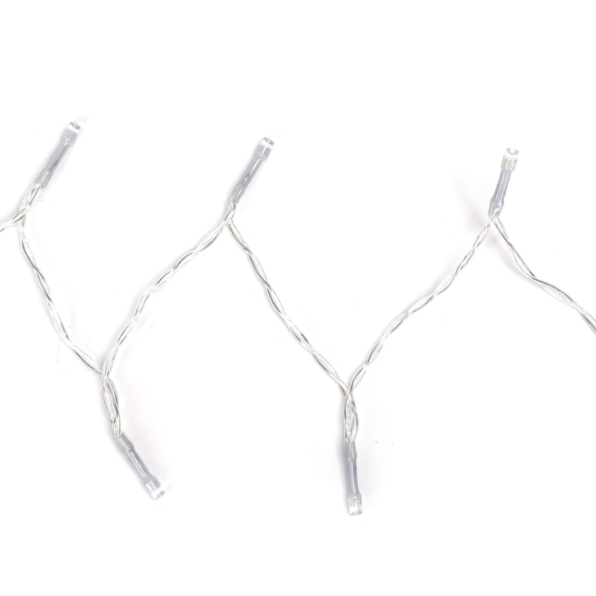 Aigostar - LED-Weihnachtslichterkette für den Außenbereich 50xLED/8 Funktionen 3xAA 5,3m IP44 kaltweiß
