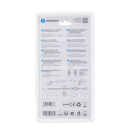 Aigostar - Netzteil für LED-Streifen 10 mm 600W/230V weiß