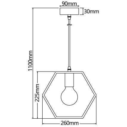 Aigostar - Pendelleuchte 1xE27/60W/230V beige