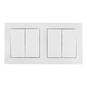 Aigostar - SET 2x Hausschalter 2-Tasten 250V/10A