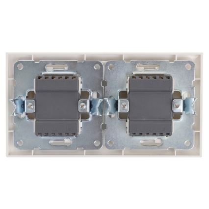 Aigostar - SET 2x Hausschalter 2-Tasten 250V/10A