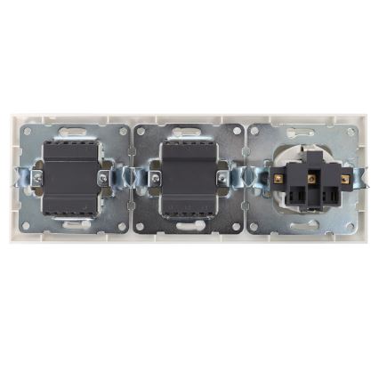 Aigostar - SET 2x Heimschalter mit Steckdose 1x16A/250V SCHUKO