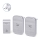Aigostar - SET 2x Kabellose Steckdosen-Türklingel 230V/12V IP44 silbern