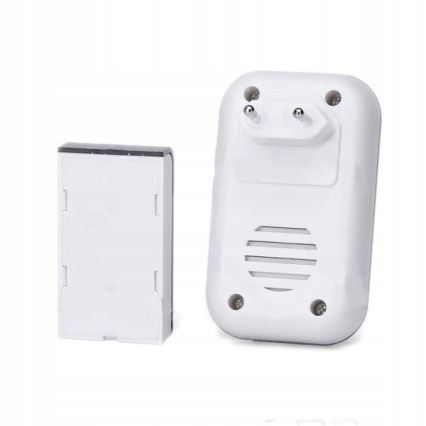 Aigostar - SET 2x Kabellose Steckdosen-Türklingel 230V/12V IP44 weiß