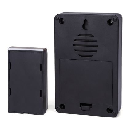 Aigostar - SET 2x Kabellose Türklingel 3xAA/12V IP44 schwarz