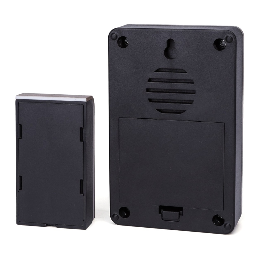 Aigostar - SET 2x Kabellose Türklingel 3xAA/12V IP44 schwarz