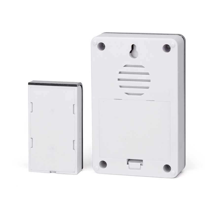 Aigostar - SET 2x Kabellose Türklingel 3xAA/12V IP44 silbern