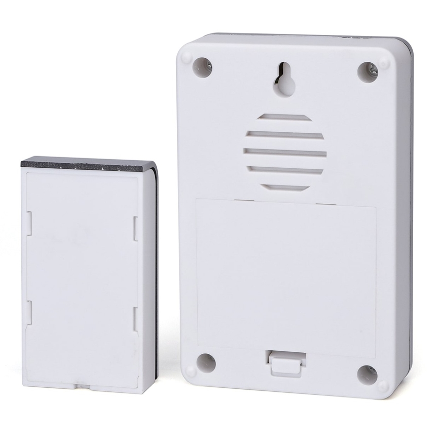 Aigostar - SET 2x Kabellose Türklingel 3xAA/12V IP44 weiß