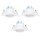 Aigostar - Set 3x LED-Einbauleuchte LED/5W/230V 3000K Ø 8,5 cm weiß