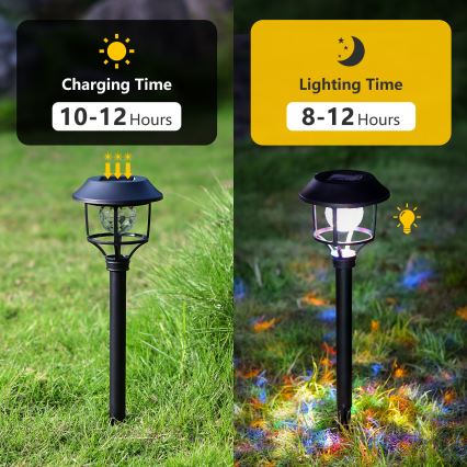 Aigostar - SET 4x LED-RGB-Solarleuchte LED/0,2W/2V 40 mAh IP44