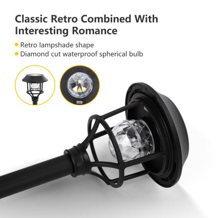 Aigostar - SET 4x LED-RGB-Solarleuchte LED/0,2W/2V 40 mAh IP44