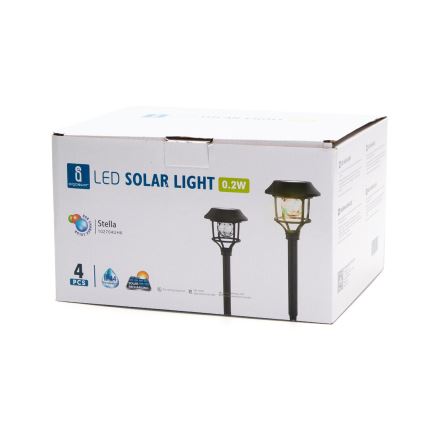 Aigostar - SET 4x LED-RGB-Solarleuchte LED/0,2W/2V 40 mAh IP44
