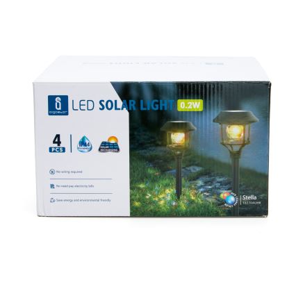 Aigostar - SET 4x LED-RGB-Solarleuchte LED/0,2W/2V 40 mAh IP44
