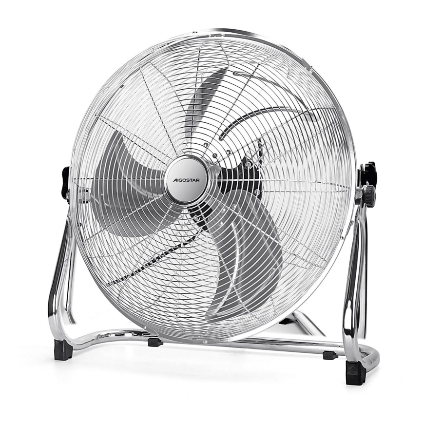 Aigostar - Standventilator 100W/230V glänzender Chrom