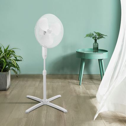 Aigostar - Standventilator 45W/230V 120 cm weiß
