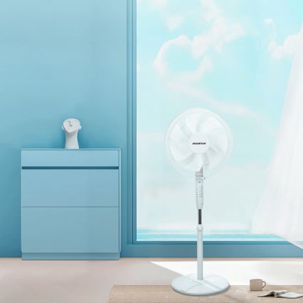 Aigostar - Standventilator 60W/230V Weiß + Fernbedienung