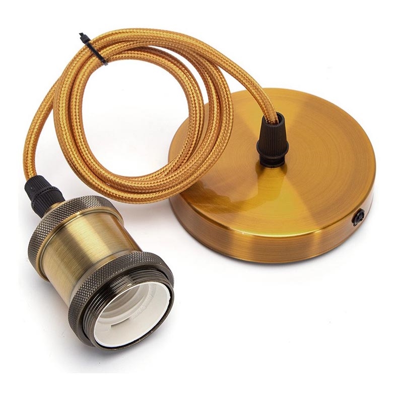Aigostar - Stromkabel 1xE27/60W/230V gold