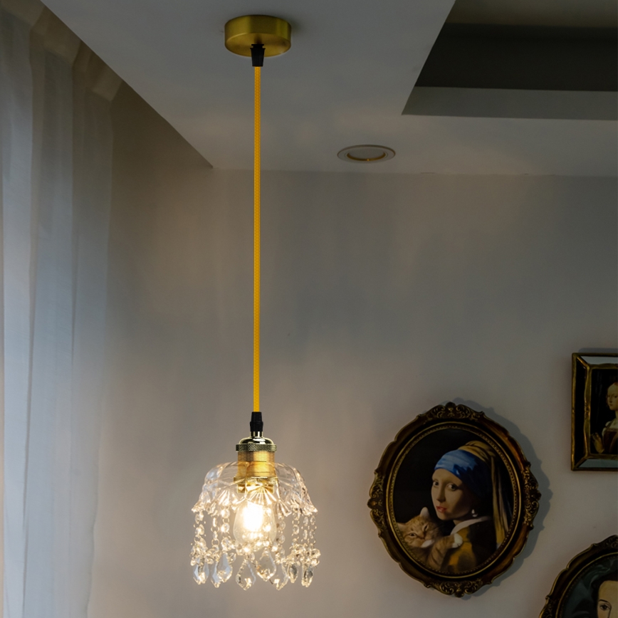 Aigostar - Stromkabel 1xE27/60W/230V gold