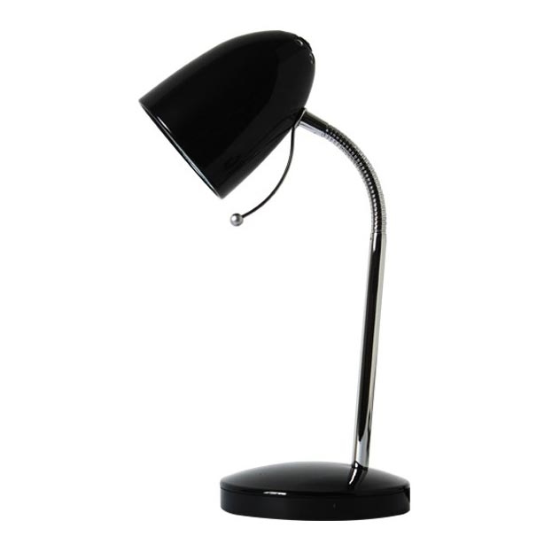 Aigostar - Tischlampe 1xE27/36W/230V schwarz/glänzender Chrom