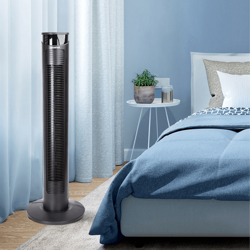 Aigostar - Turmventilator 45W/230V schwarz + Fernbedienung