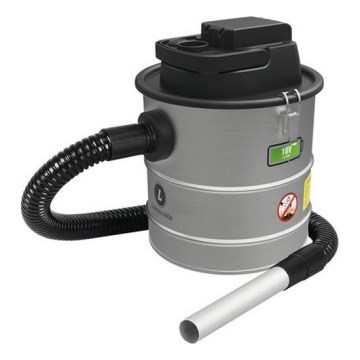 Akku-Asche-Staubsauger mit HEPA-Filter 12 l 110W/18V 2000 mAh mattchrom