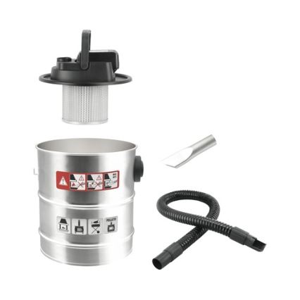 Akku-Asche-Staubsauger mit HEPA-Filter 12 l 110W/18V 2000 mAh mattchrom