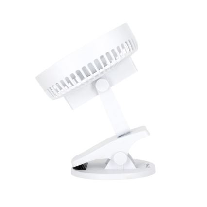 Wiederaufladbarer Tischventilator mit Clip VIENTO 6W/5V 2000 mAh Weiß