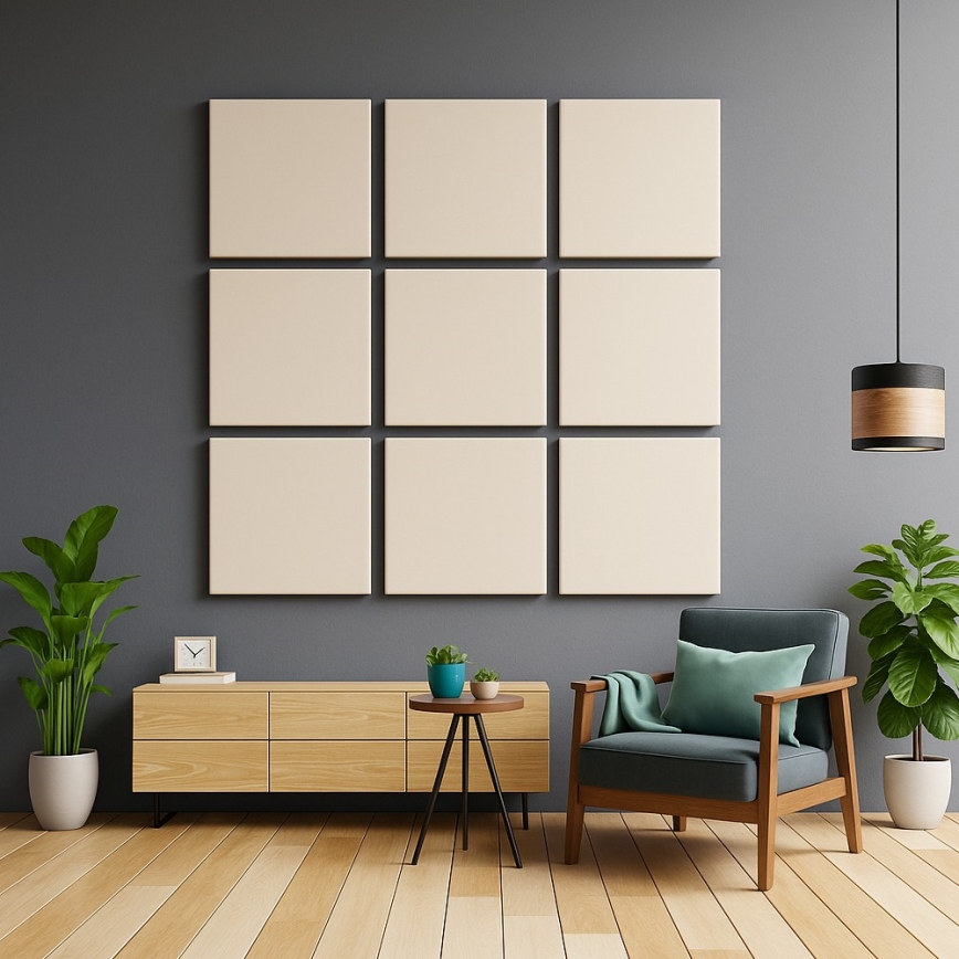 Akustikpaneel SILENCE 58x58 cm cremefarben