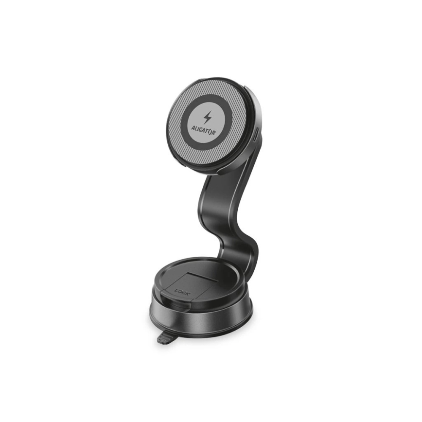 Aligator AMS07BK - Autohalterung für Smartphone mit flexiblem Arm, MagSafe, schwarz