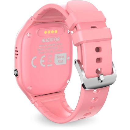 Aligator AW11PK - Smartwatch Watch Junior 2 450 mAh IP67 Wi-Fi rosa