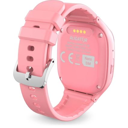 Aligator AW11PK - Smartwatch Watch Junior 2 450 mAh IP67 Wi-Fi rosa