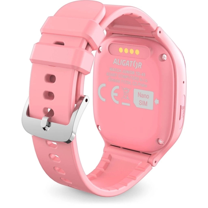 Aligator AW11PK - Smartwatch Watch Junior 2 450 mAh IP67 Wi-Fi rosa