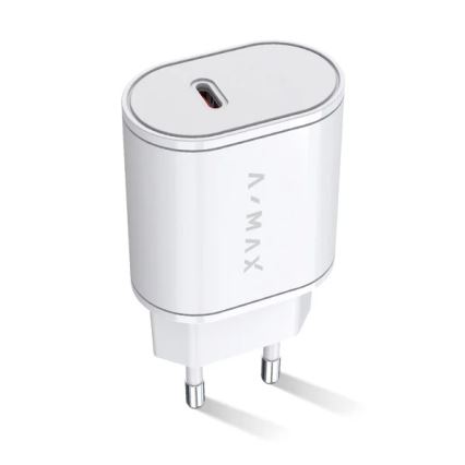 Aligator AX0001V - Schnellladeadapter A-MAX Power Delivery 20 W USB-C, weiß