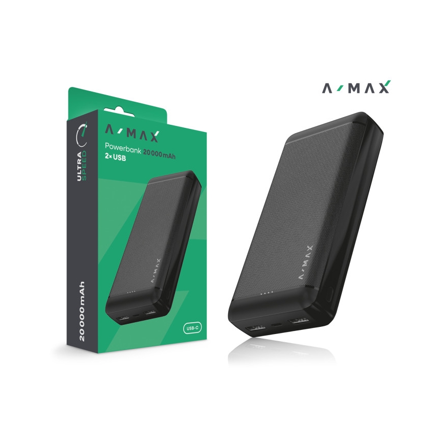 Aligator AX0003 - Powerbank A-MAX 10000 mAh 3,7 V schwarz