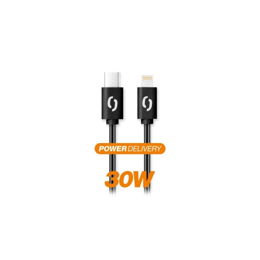 Aligator DATKP50 - USB-Kabel USB-C / Lightning 30 W Power Delivery 1,5 m schwarz
