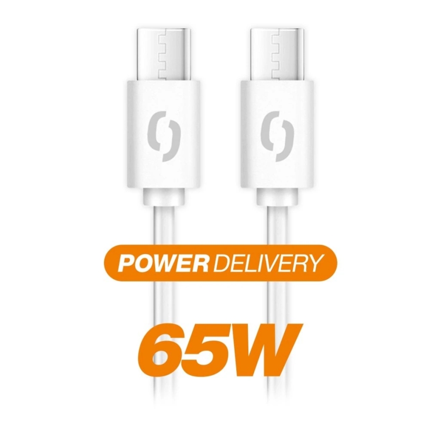 Aligator DATKP55 - USB-Kabel USB-C zu USB-C, 65 W Power Delivery, 0,5 m, weiß