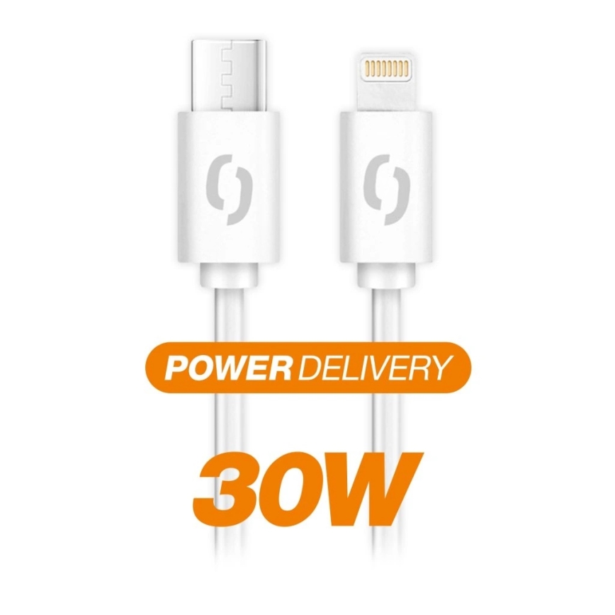 Aligator DATKP57 - USB-Kabel USB-C / Lightning, 30 W Power Delivery, 0,5 m, weiß