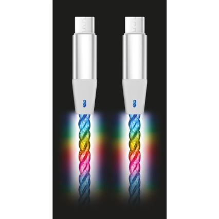 Aligator DATKP62 - USB-Kabel USB-C / USB-C mit LED-Beleuchtung 65W Power Delivery 1,2m