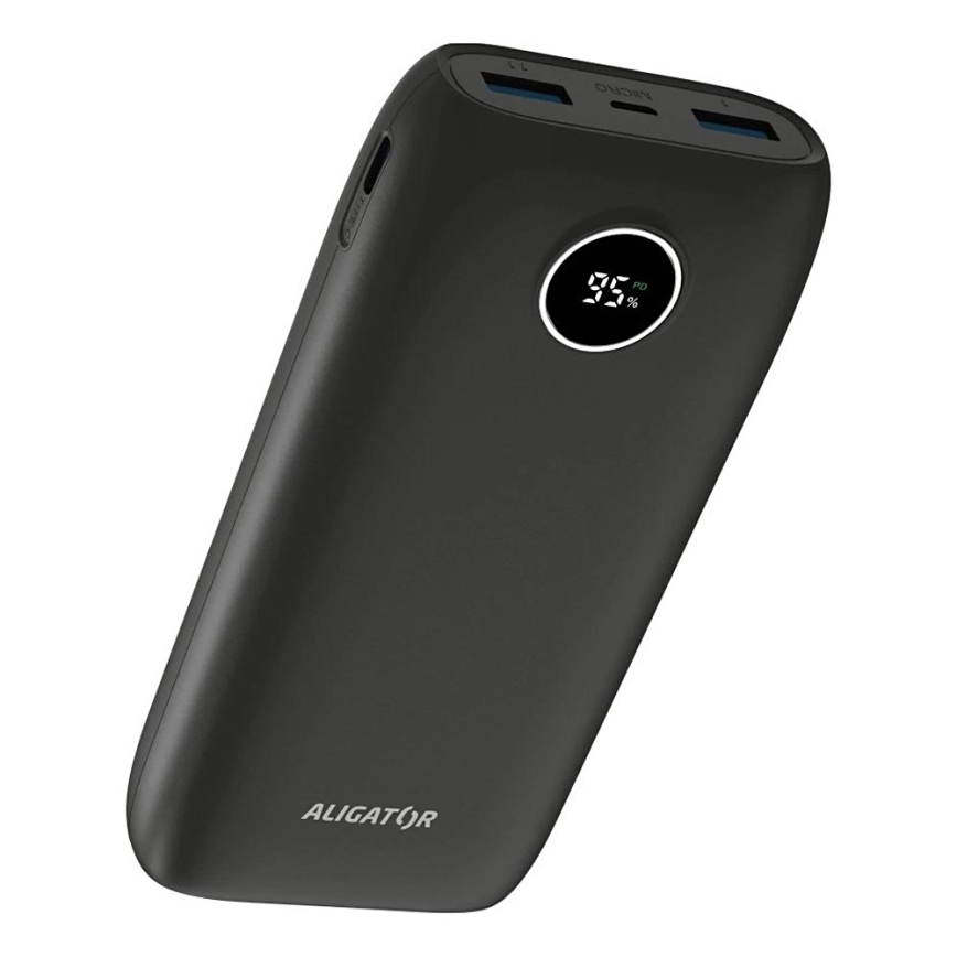 Aligator PBPD20BK - Powerbank mit LCD-Display Power Delivery 20000 mAh/20W/3,7V schwarz