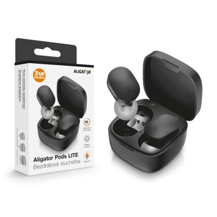 Aligator TWS05 - Kabellose In-Ear-Kopfhörer Pods LITE 200 mAh + 2x 30 mAh schwarz