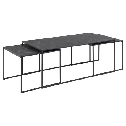 Set aus 3 Couchtischen ALMA in Anthrazit