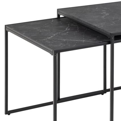 Set aus 3 Couchtischen ALMA in Anthrazit