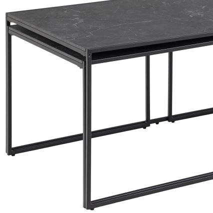 Set aus 3 Couchtischen ALMA in Anthrazit