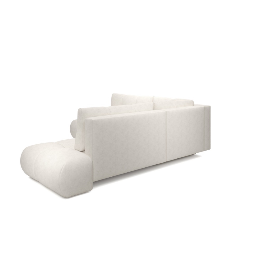 Ecksofa ALMADA, mit Schlaffunktion und Stauraum, gepolstert, L‑Form, rechts, Beige