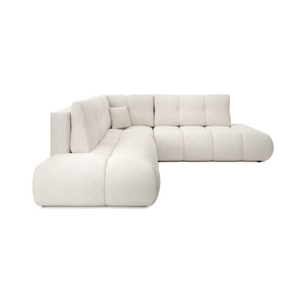 Ecksofa ALMADA, mit Schlaffunktion und Stauraum, gepolstert, L‑Form, rechts, Beige