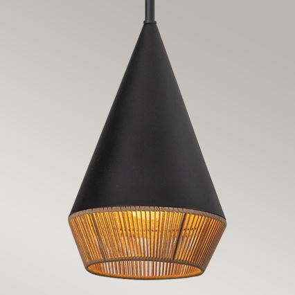 Alora Mood - Pendelleuchte an Stange DAPHNE 1xE27/60W/230V Ø 18,1 cm schwarz/braun
